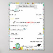 Leraar Chocolate Board, Snoep Poster Berichtencade (Voorkant)