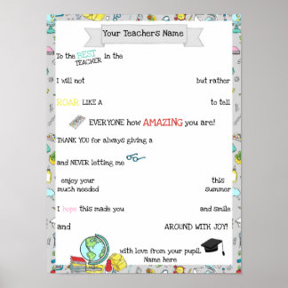 Leraar Chocolate Board, Snoep Poster Berichtencade