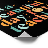 Leraar citeert het is een mooie dag om te leren poster (Hoek)