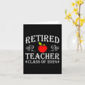 Leraar Cl Van 2024 Pensioen Laatste Schooldag  Kaart (Gele Bloem)