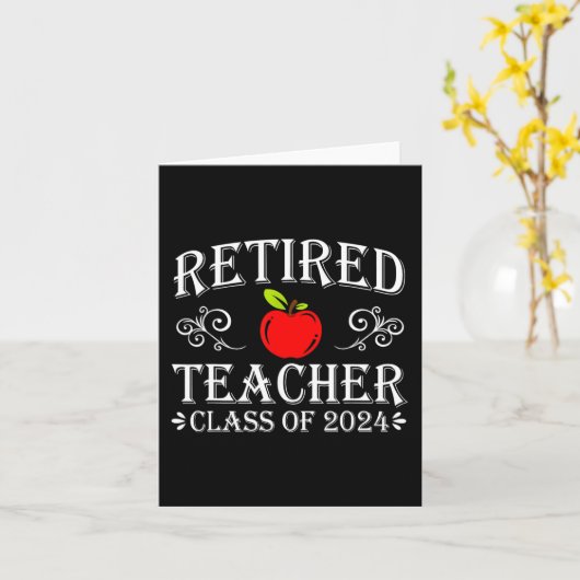 Leraar Cl Van 2024 Pensioen Laatste Schooldag  Kaart (Gele Bloem)