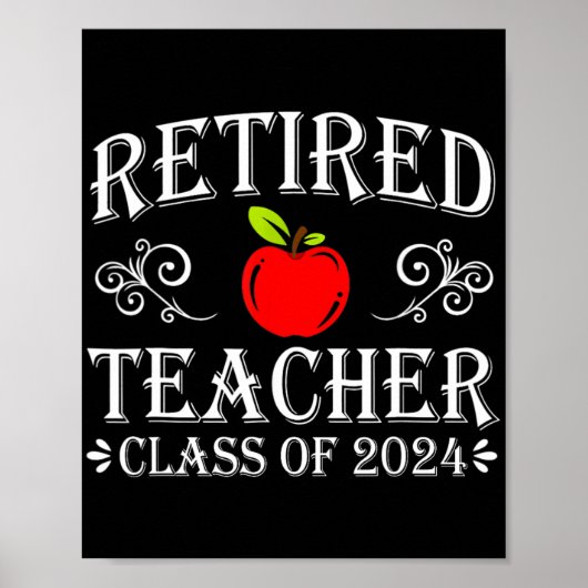 Leraar CL van 2024 Pensionering laatste schooldag Poster (Voorkant)