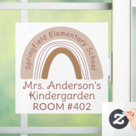Leraar Classroom Boho Rainbow Window Cling Decal