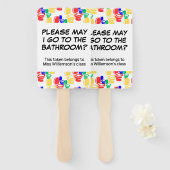 Leraar Classroom Management BADKAMER PASS AANVRAAG Handwaaier (Voorkant en achterkant)