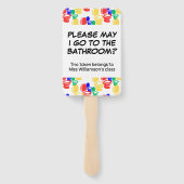 Leraar Classroom Management BADKAMER PASS AANVRAAG Handwaaier (Achterkant)