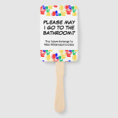 Leraar Classroom Management BADKAMER PASS AANVRAAG Handwaaier (Voorkant)