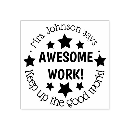 Leraar Classroom Spelling ster huiswerk Rubberstempel (Afrduk)