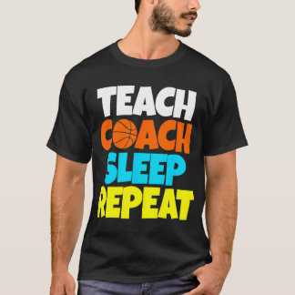 Leraar coach basketbal grappig t-shirt