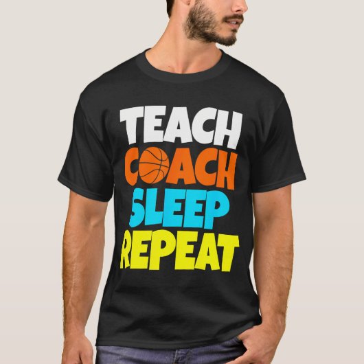 Leraar coach basketbal grappig t-shirt (Voorkant)