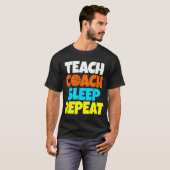 Leraar coach basketbal grappig t-shirt (Voorkant volledig)