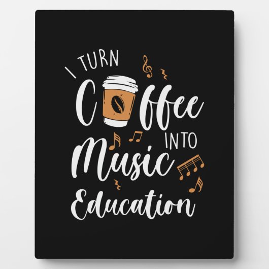 Leraar Coffee in muziekonderwijs Fotoplaat (Voorkant)