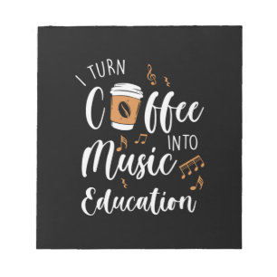 Leraar Coffee in muziekonderwijs Notitieblok