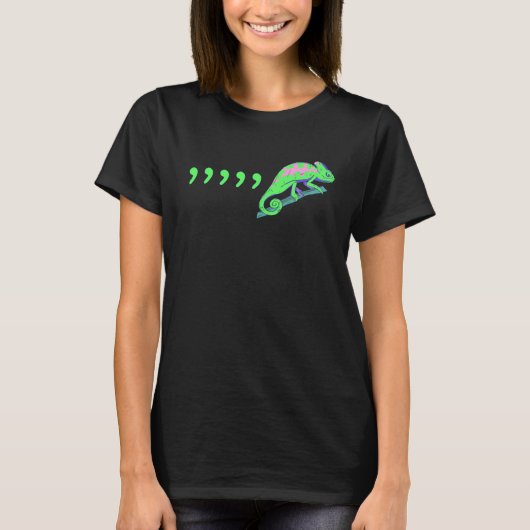 Leraar Comma Kameleon 80 s 1 T-shirt (Voorkant)