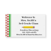 Leraar Contact Information School Apple Magnet