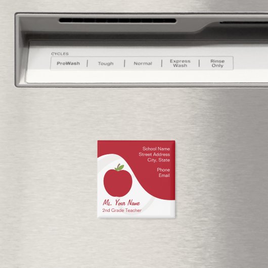 Leraar Contact Magneet - Red Apple (Insitu (Vaatwasser))