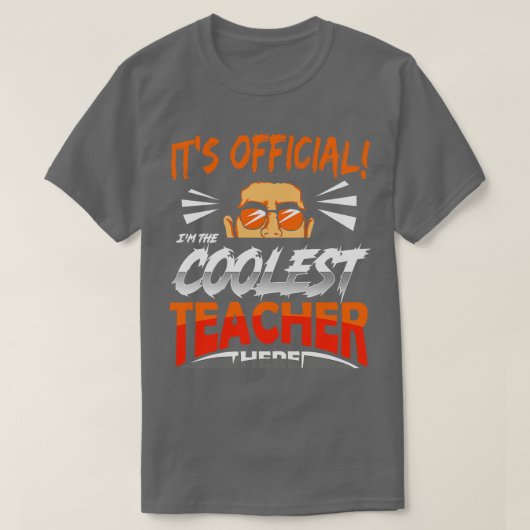 Leraar Coolest Teacher T-shirt (Design voorkant)