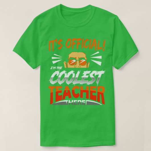 Leraar Coolest Teacher T-shirt (Design voorkant)