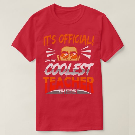 Leraar Coolest Teacher T-shirt (Design voorkant)