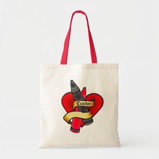 Leraar Crayon Bag Tote Bag (Voorkant)