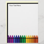Leraar Crayon Design Letterhead Stationery (Voorkant)