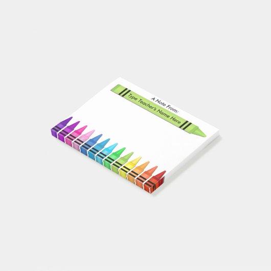 Leraar Crayon persoonlijke post-it-opmerking Post-it® Notes (Schuin)