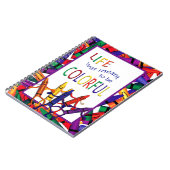 Leraar Crayons Colorful Life Note Book Notitieboek (Linkerzijde)