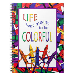 Leraar Crayons Colorful Life Note Book Notitieboek