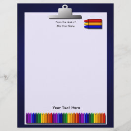 Leraar Crayons Letterhead Stationery