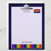 Leraar Crayons Letterhead Stationery (Voorkant / Achterkant)