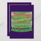 Leraar creëer de toekomst / Leerlingenwaardering Bedankkaart (Voorkant / Achterkant)