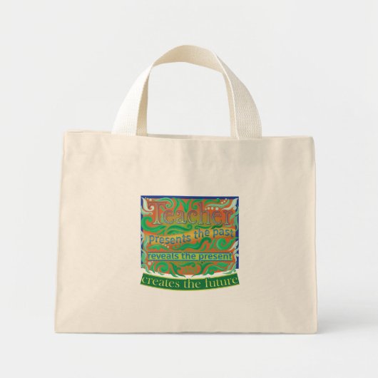 Leraar creëer de toekomst / Leerlingenwaardering Mini Tote Bag (Voorkant)