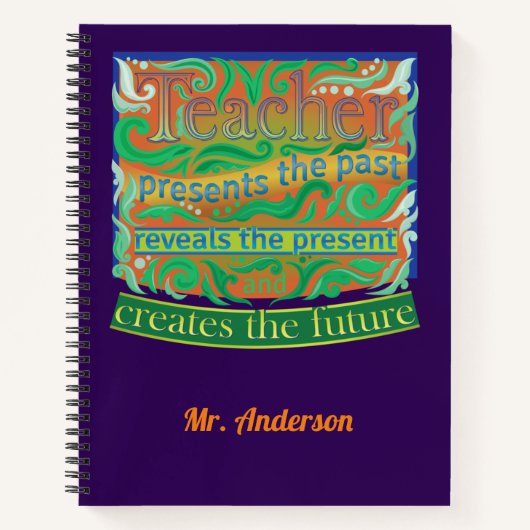 Leraar creëer de toekomst / Leerlingenwaardering N Notitieboek (Voorkant)