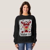 Leraar Cute Red Pset Reindeer Snow Lover Ch Trui (Voorkant volledig)