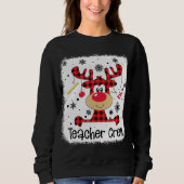 Leraar Cute Red Pset Reindeer Snow Lover Ch Trui (Voorkant)