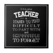 Leraar Dank je appreciatie cadeau Tegeltje (Voorkant)