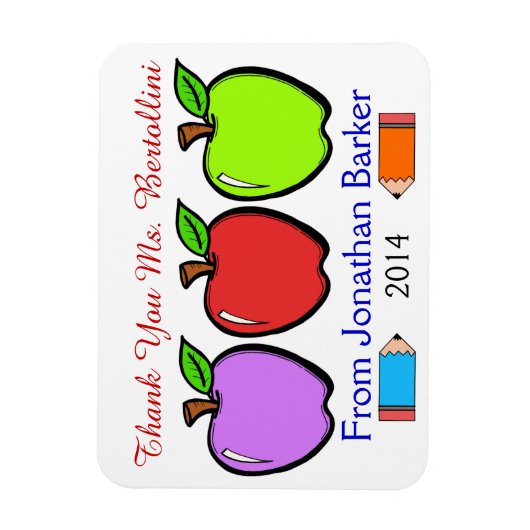 Leraar dank je magneet (Verticaal)