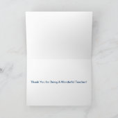 Leraar Dank je wel Bedankkaart (Binnen)