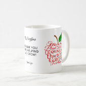 Leraar dank u appel mok kerstcadeau (Voorkant rechts)