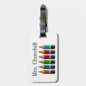 Leraar dank u Bagagelabel (Achterkant verticaal)