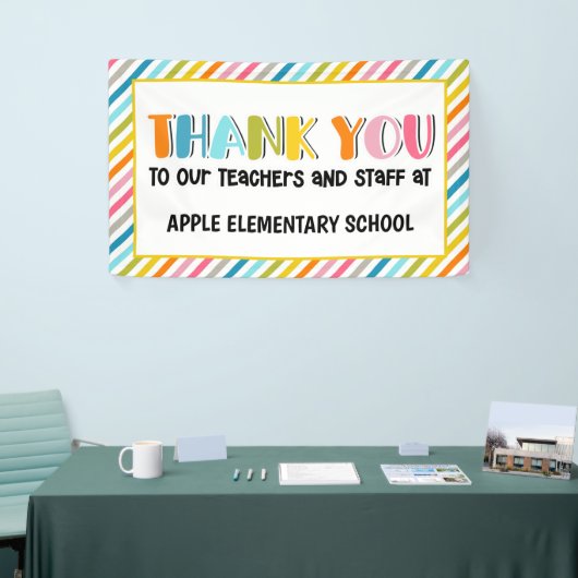 Leraar dank u banner (Beurs)