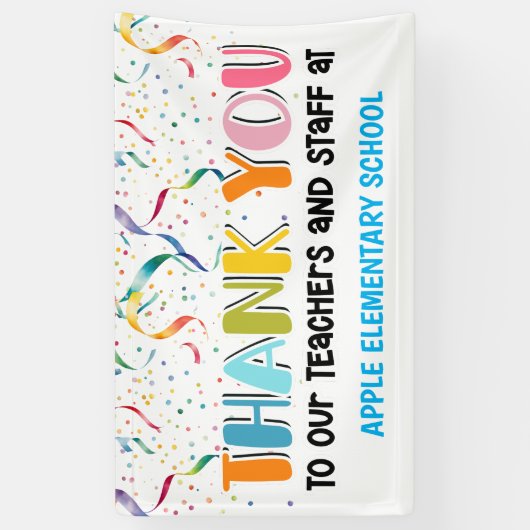 Leraar dank u banner (Verticaal)