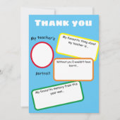 Leraar dank u kaart cadeau vul blanks in (Voorkant)