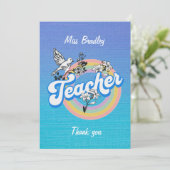 Leraar dank u met liefde en respect bedankkaart (Staand voorkant)