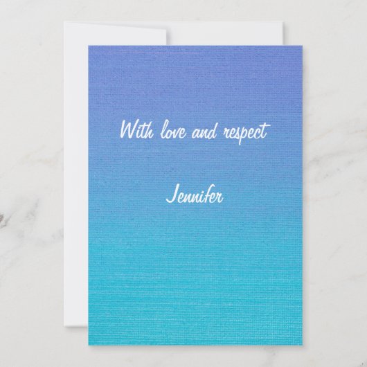 Leraar dank u met liefde en respect bedankkaart (Achterkant)