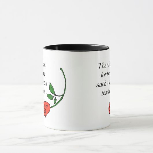 Leraar dank u mok (Midden)