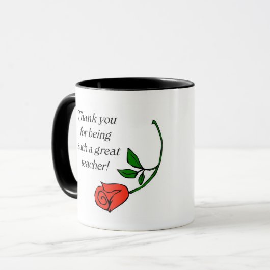Leraar dank u mok (Voorkant links)