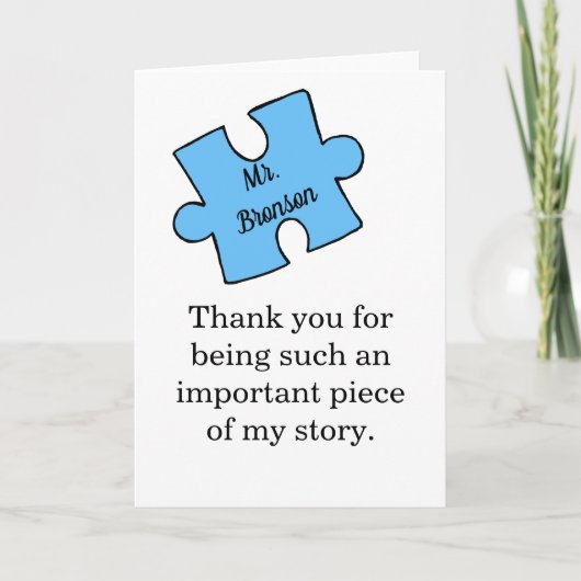 Leraar Dank u waardering gepersonaliseerde naam Kaart (Voorkant)