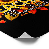 Leraar Dankbare Thanksgiving Zonnebloemen Herfst P Poster (Hoek)