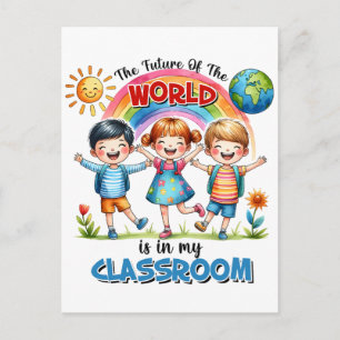 Leraar De Toekomst Van De Wereld Is In Mijn Klas Uitnodiging Briefkaart