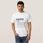 leraar definitie, leraar definitie grappig t-shirt (Voorkant volledig)